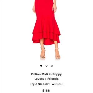 Lovers + Friends formal red dress. Fit and flare!
